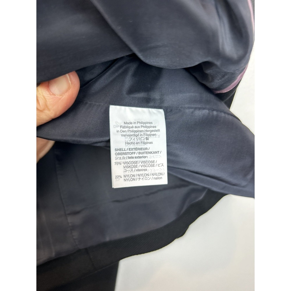 J Crew 365 Blazer Womens 14 ? Black Open Lined Pockets Office Funeral Read - Picture 8 of 13